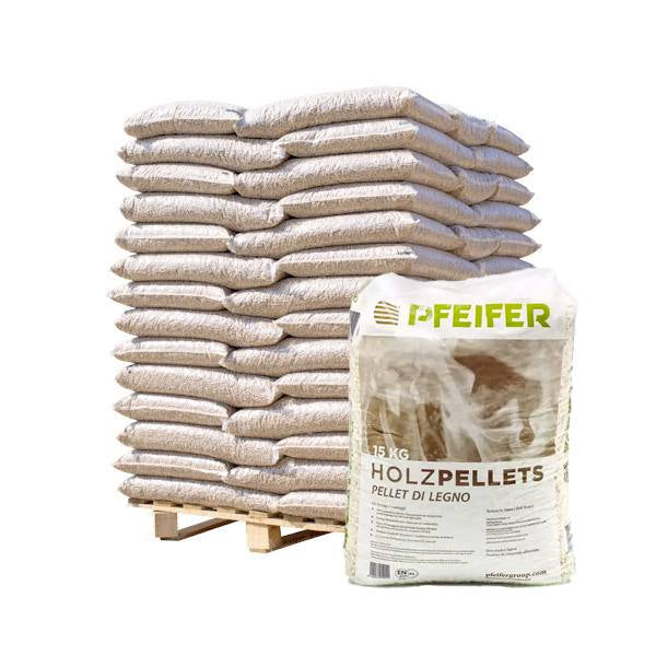 Pellet Pfeifer ENplus A1 77 sacchi da 15 kg in conifere