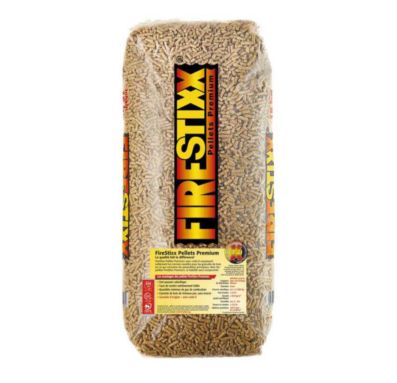 Pellet Firestixx Premium A1 En Plus In Abete in 72 sacchi da 15 Kg